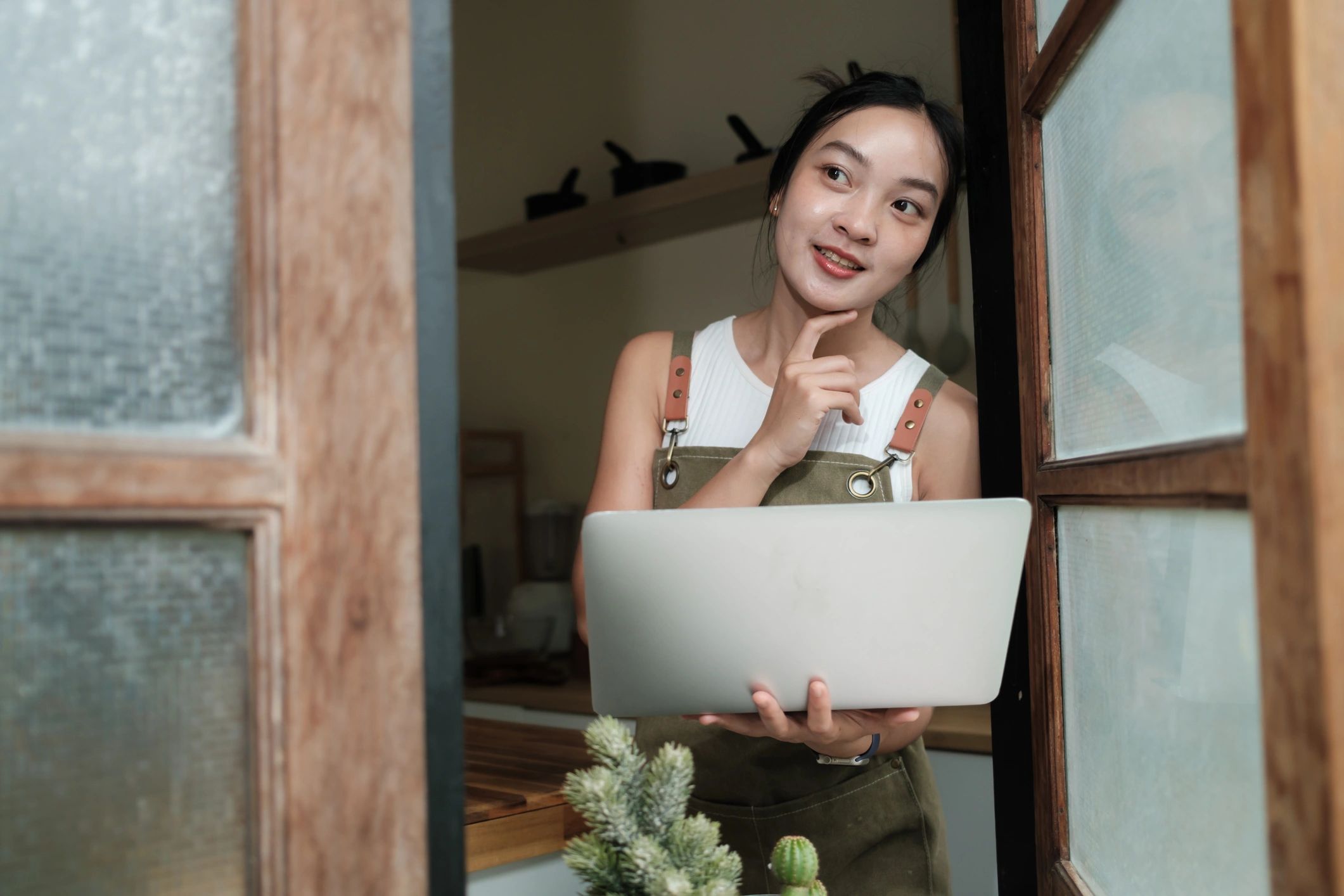 Professional working with a laptop