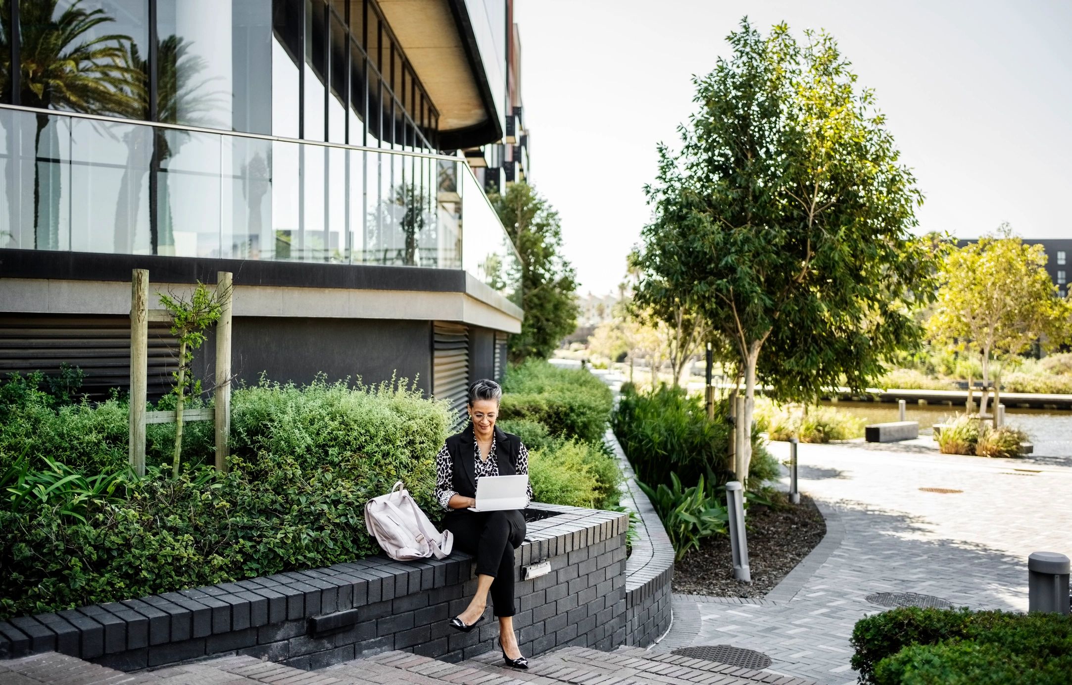 Business professional working remotely